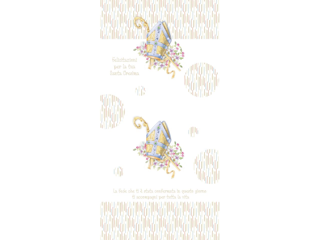 Biglietto auguri per cresima pop up con glitter con busta