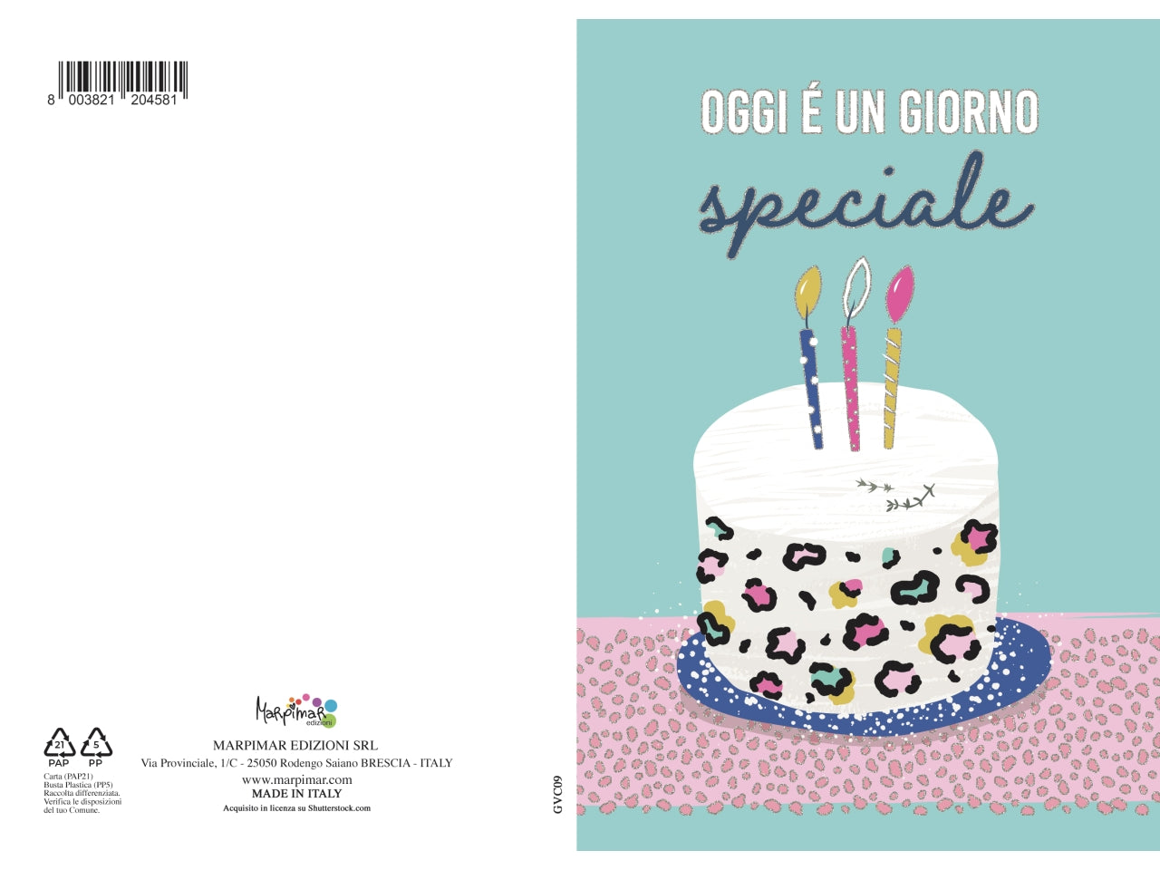 Biglietto oggi è un giorno speciale con busta