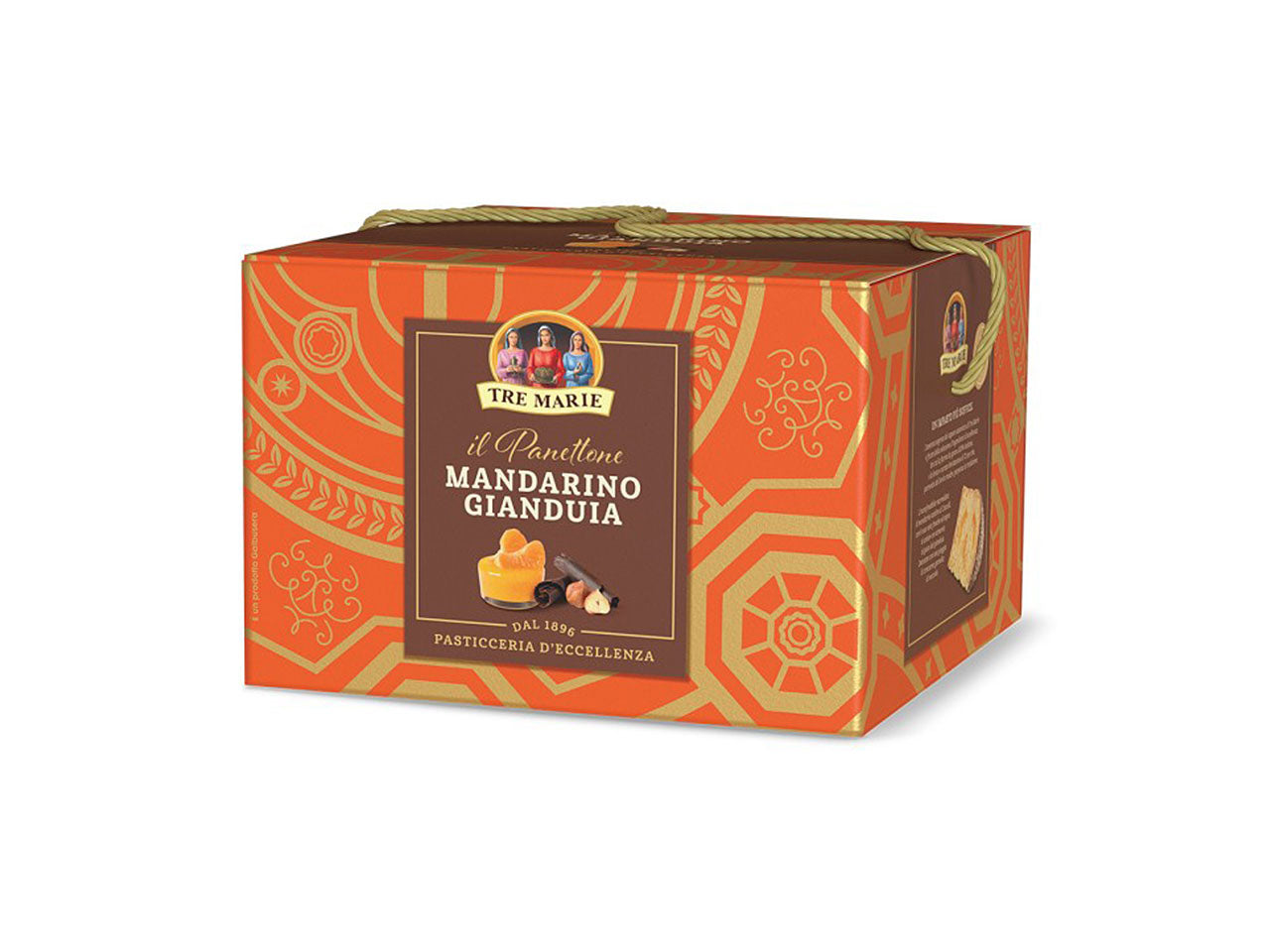 TRE MARIE IL PANETTONE MANDARINO E GIANDUIA 800GR IN SCATOLA REGALO