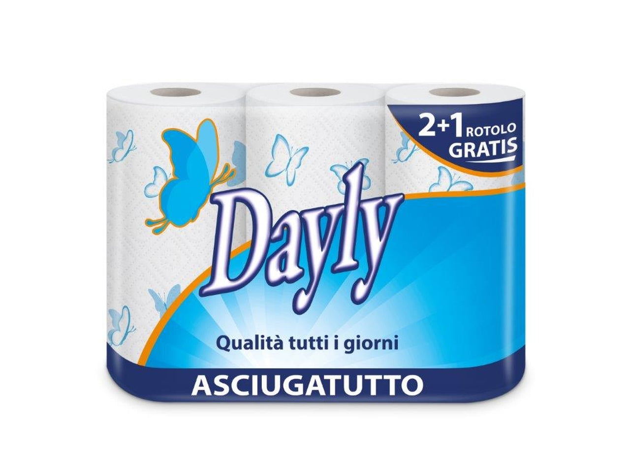 Asciugatutto linea dayly decorato 2 veli 70 strappi per rotolo - la confezione contiene 3 rotoli $