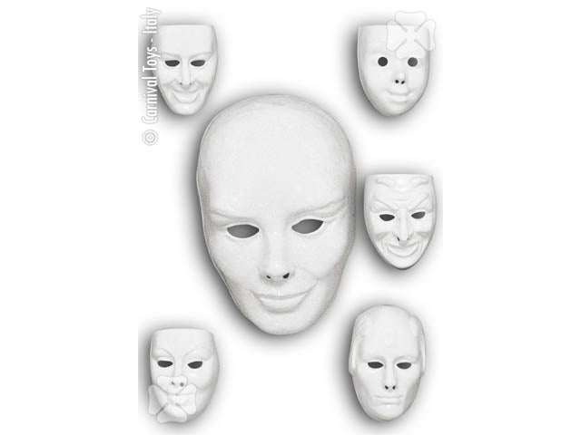 Maschera viso adulto bianco 00053