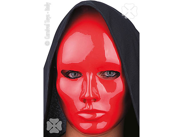 It maschera viso medio rossa in plastica