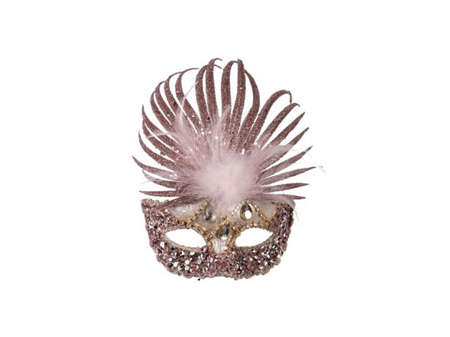 Maschera c/paillettes rosa 00756