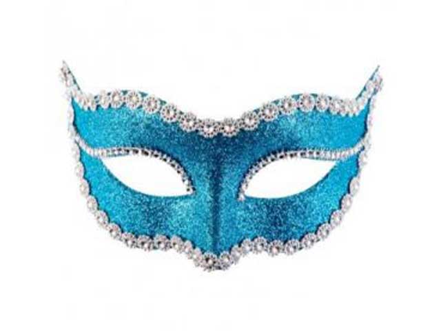 Maschera plastica c/glitter azz.1289