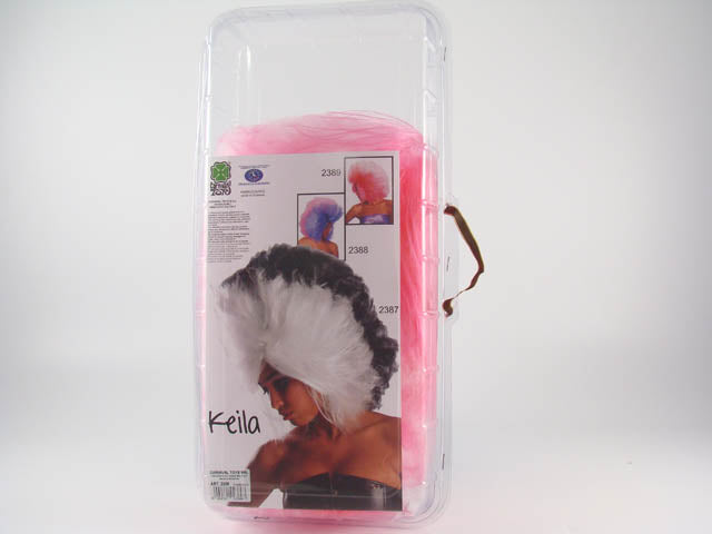 Parrucca keila rosa in valigetta 02389