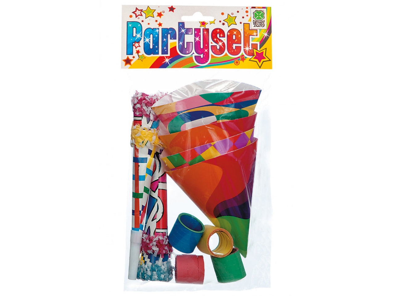 Party set 4 cappellini, 4 trombe, 4 rotolini