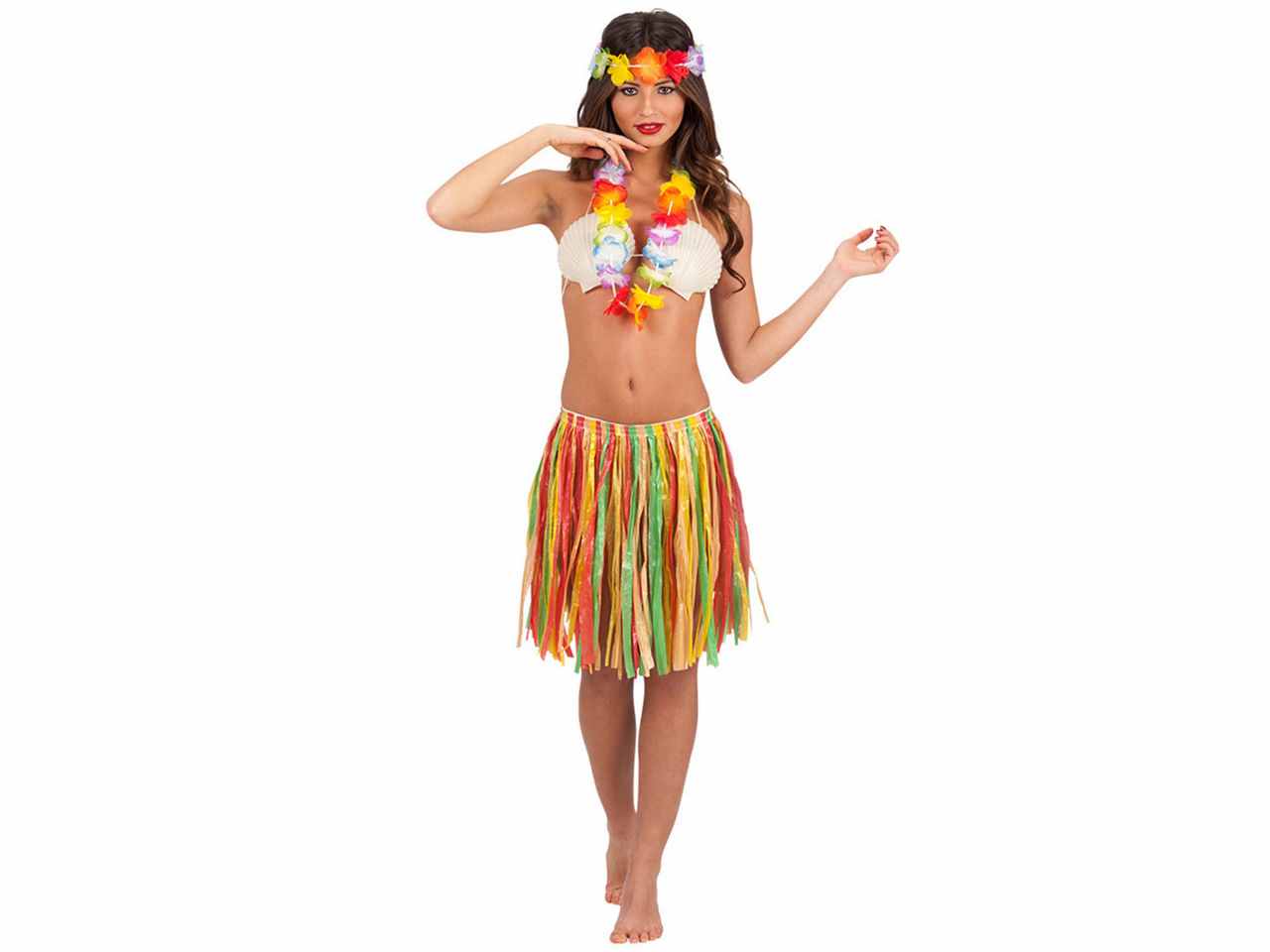 Hawaii set ( collana+frontalino+gonna ) 4741