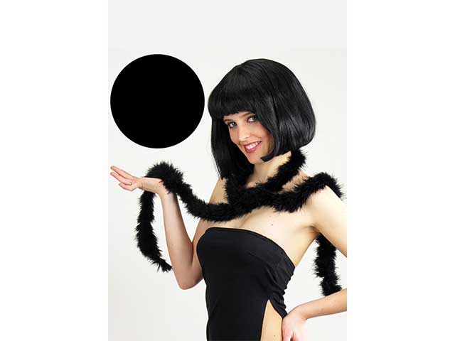 Boa di marabout colore nero misura l.180cm 15gr