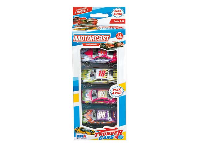Motorcast thundercars 4 pezzi 1:64 10443