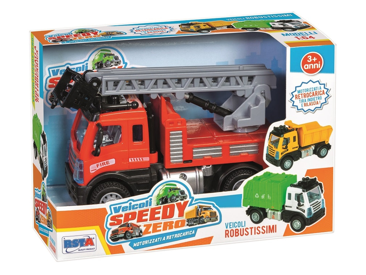 Veicoli lavoro retrocarica scala 1:64 - disponibile in 3 assortimenti