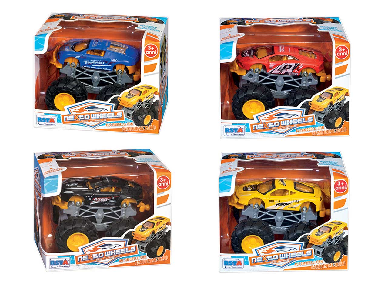 Auto die cast nexto wheels 10cm a frizione - disponibile in 4 assortimenti