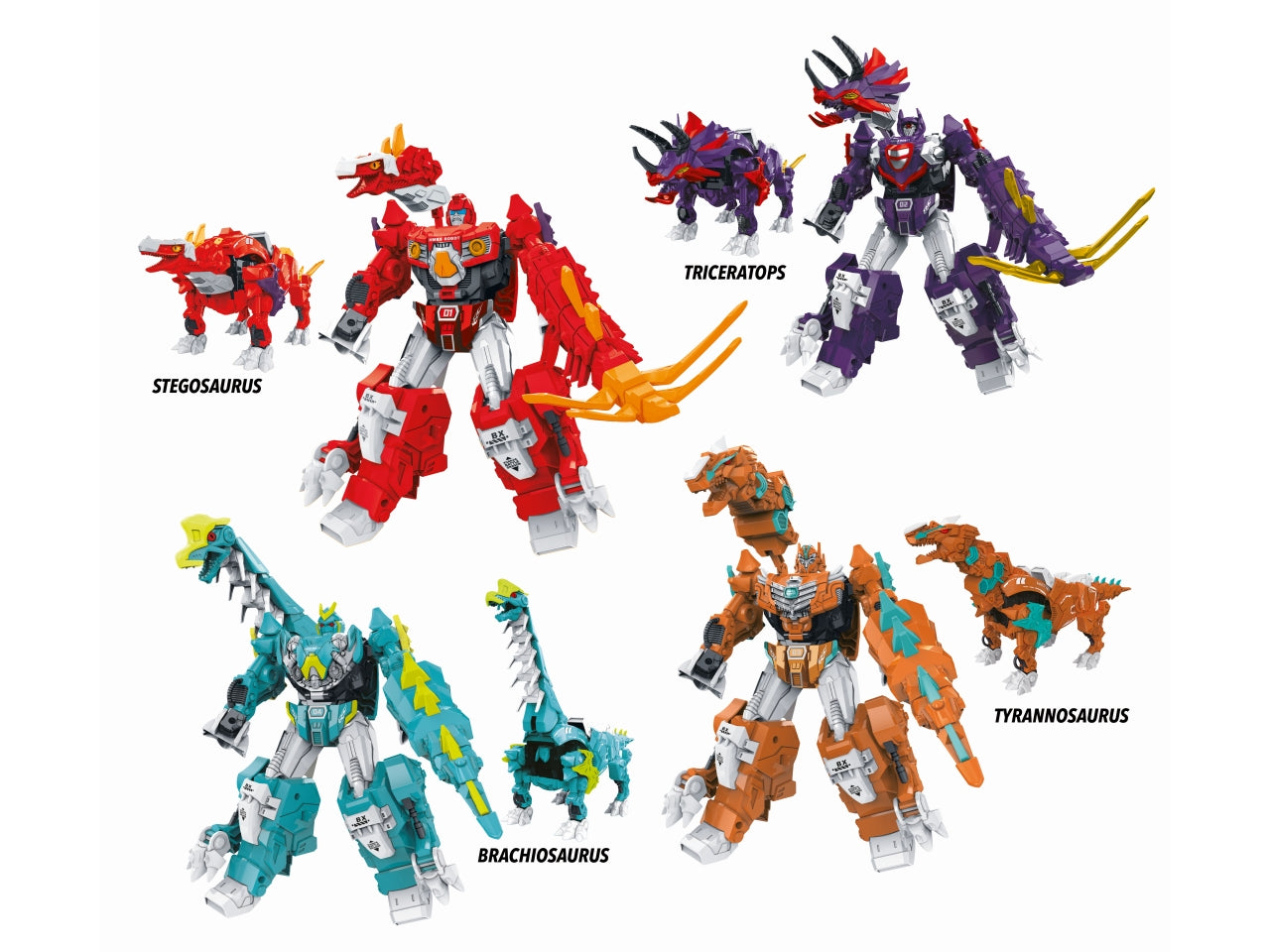 Robot mega team jurassic trasformabili