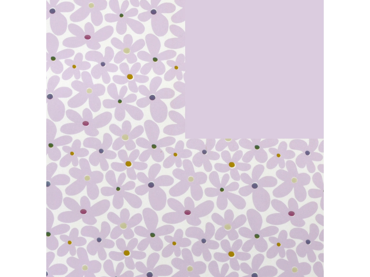 Rotolo Carta Regalo floreale Double Face 100cmx25m, Polipropilene Riciclabile - Made in Italy