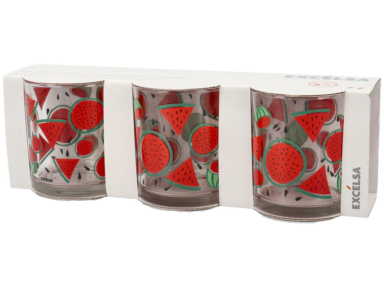 Bicchiere acqua colorato 3pz 25cl