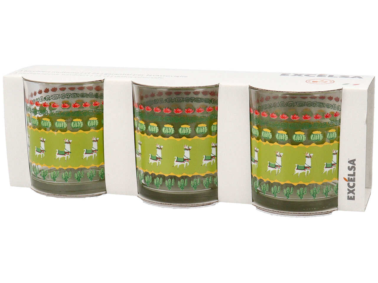 Bicchiere acqua colorato 3pz 25cl