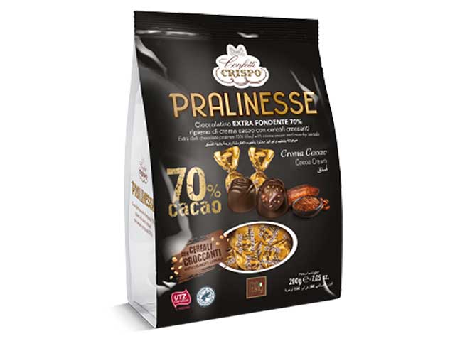 Pralinesse cioccolatino extra fondente 70% 250gr