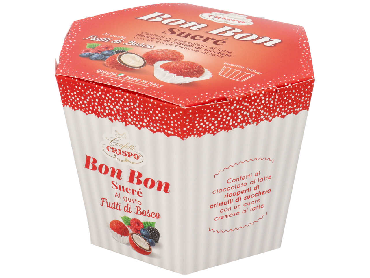 Bon bon sucre' bianco al gusto di frutti di bosco - confezione da 500gr