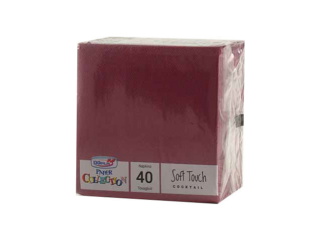 Bordeaux tovagliolo 25x25 40 pezzi 18293