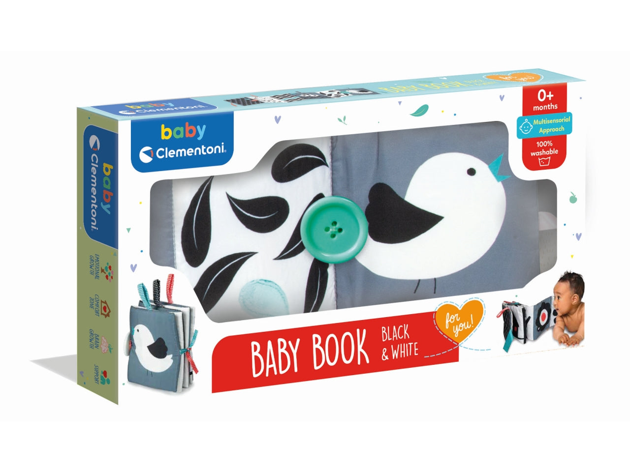 Baby clementoni for you black & white baby book