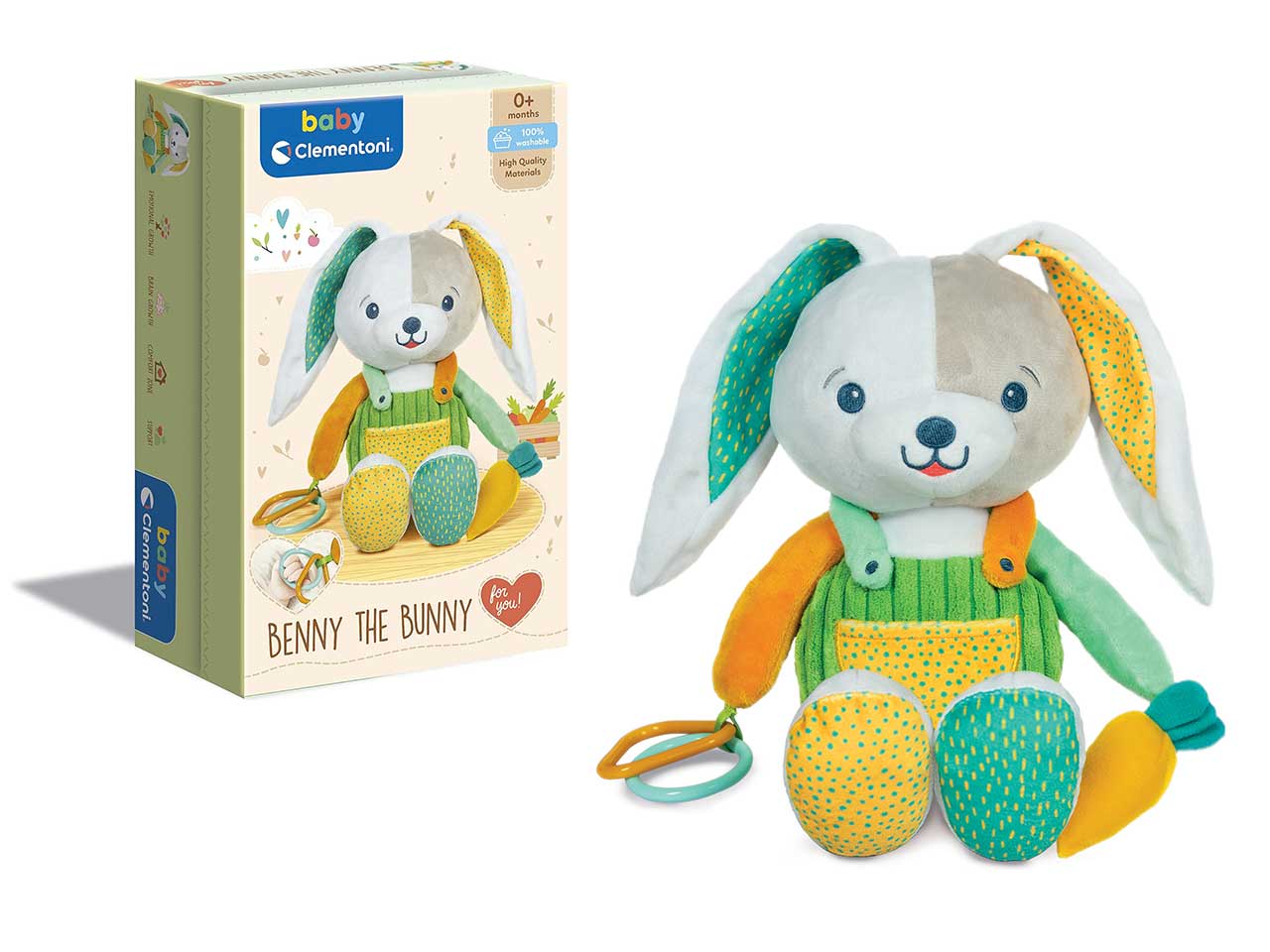 Baby clementoni plush in the box benny the bunny $