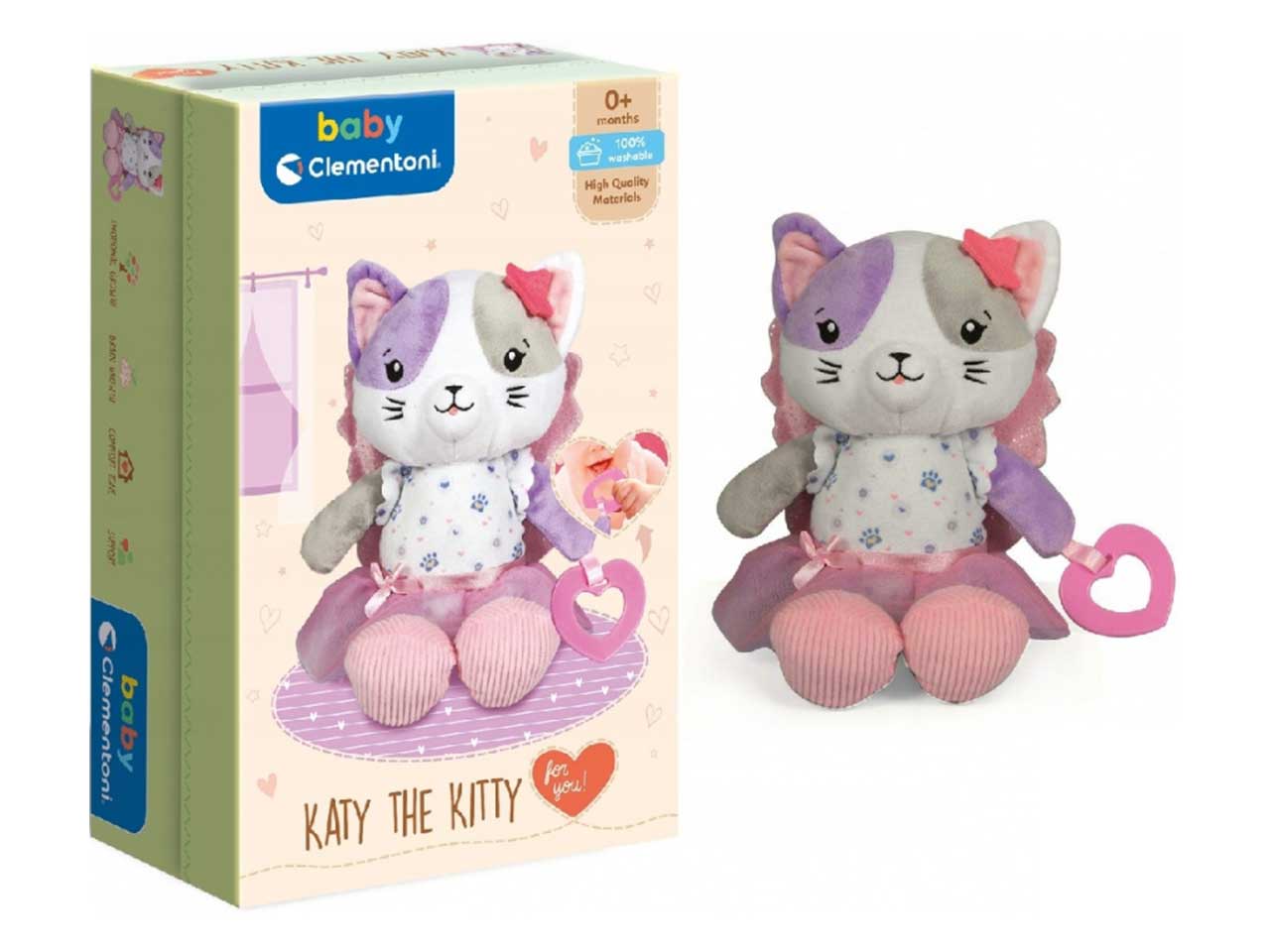 Baby clementoni plush in the box katy the kitty $