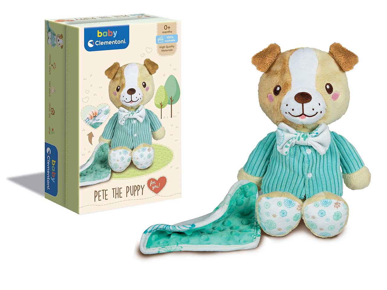 Baby clementoni plush in the box pete the puppy $