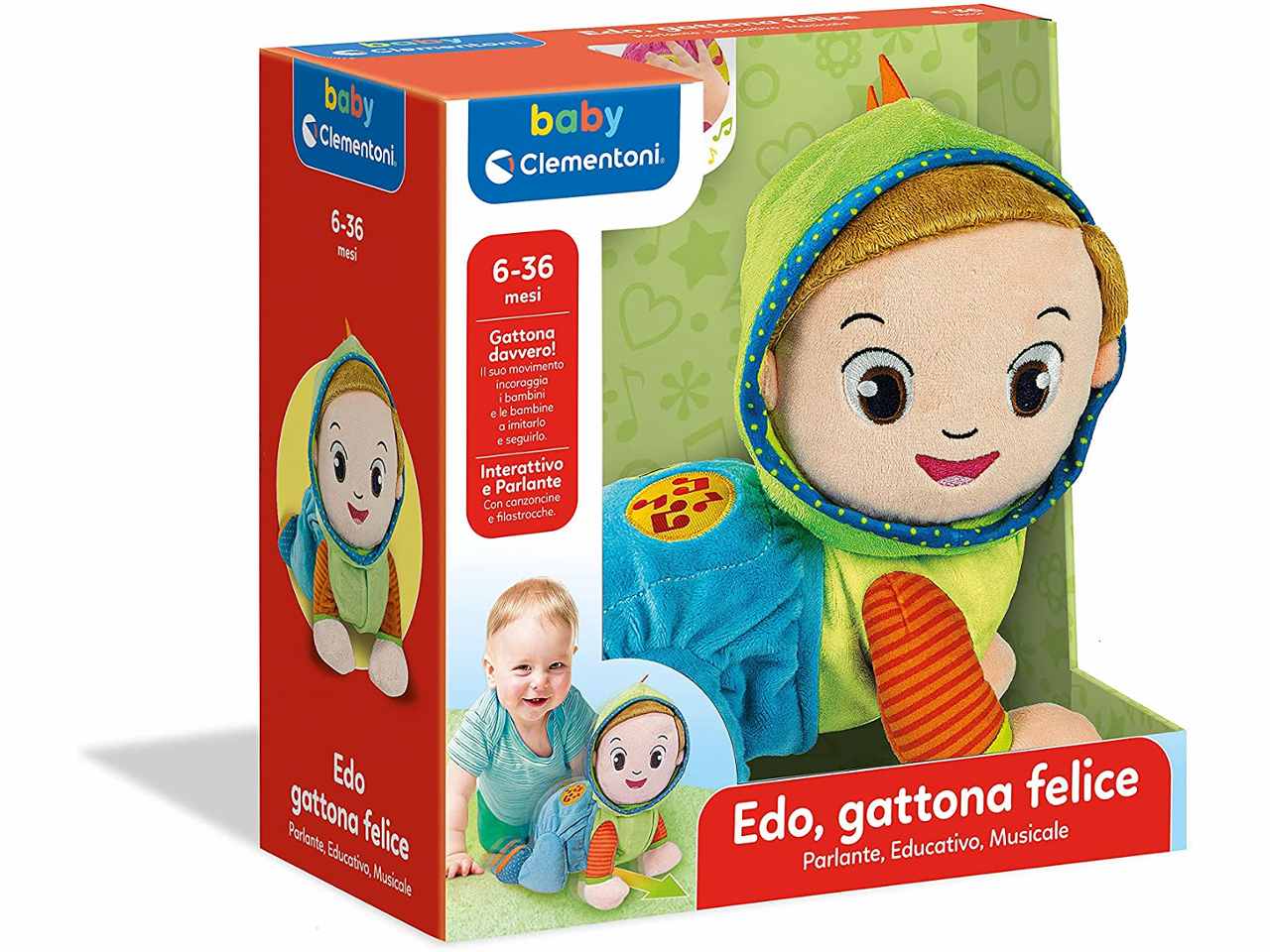 Edo Gattona e Canta Peluche Interattivo - Baby Clementoni