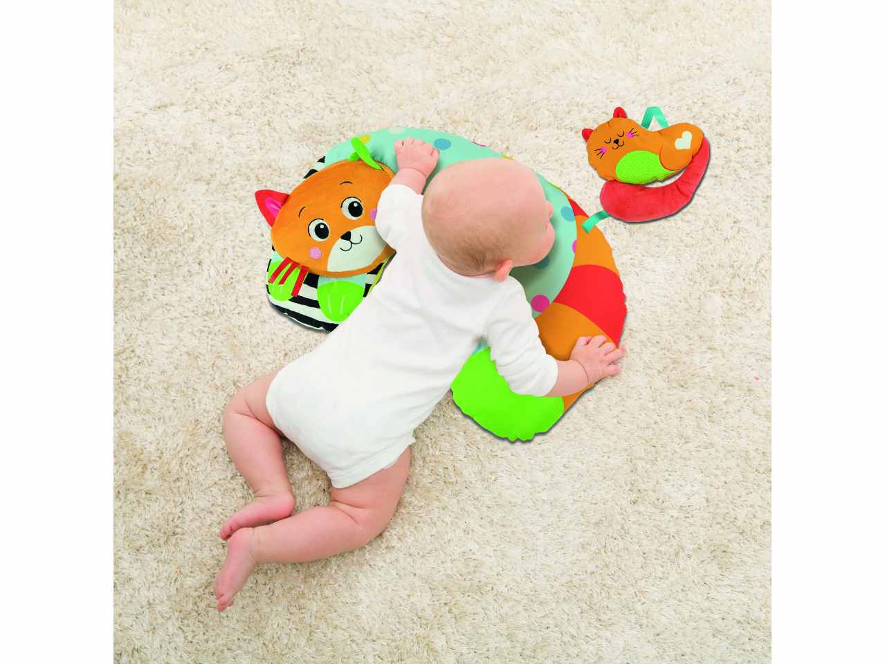 Kitty Cat Pillow Cuscino per Sviluppo Muscolare Gattonamento - Clementoni Baby For You