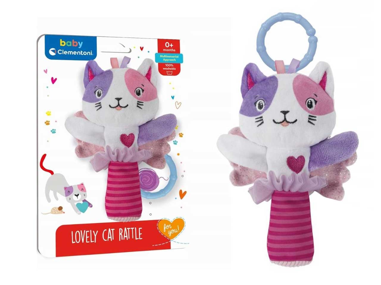 Baby clementoni cat rattle