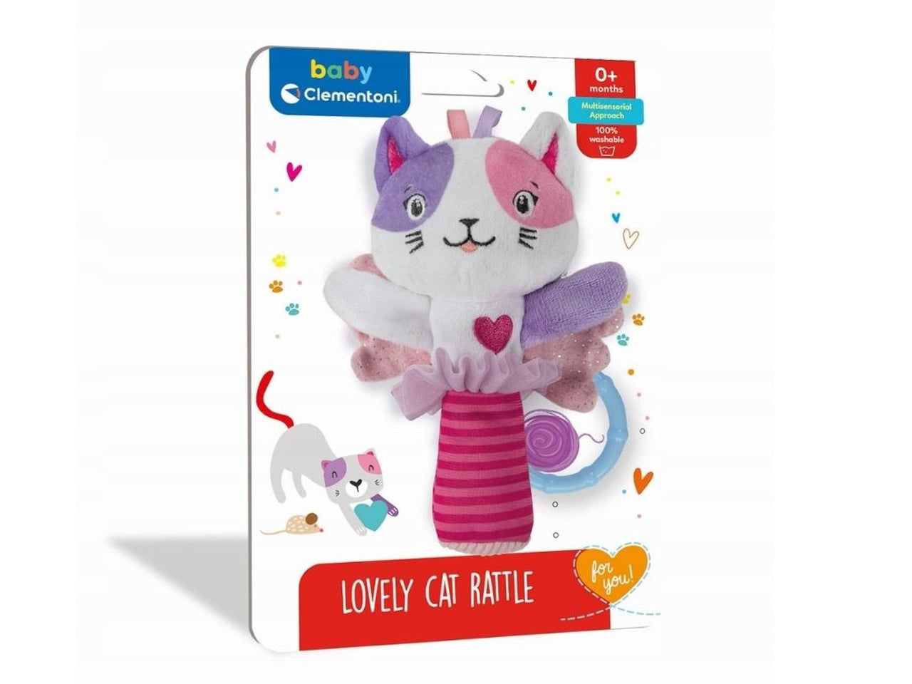 Baby clementoni cat rattle