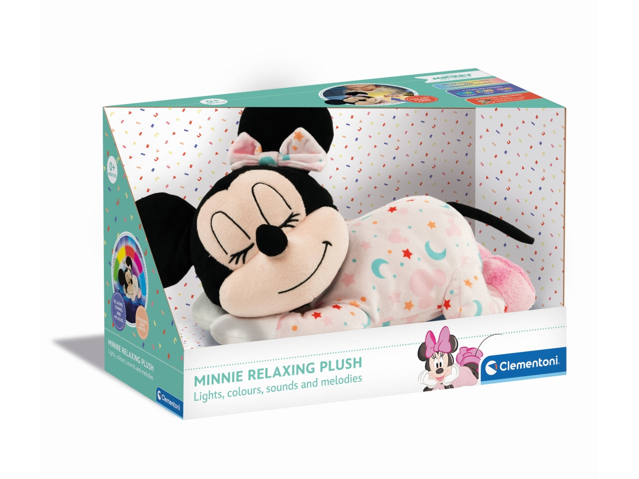 Peluche Calmante Minnie Mindfulness Plush per il Benessere del Bambino, età consigliata: + 0 mesi - Clementoni