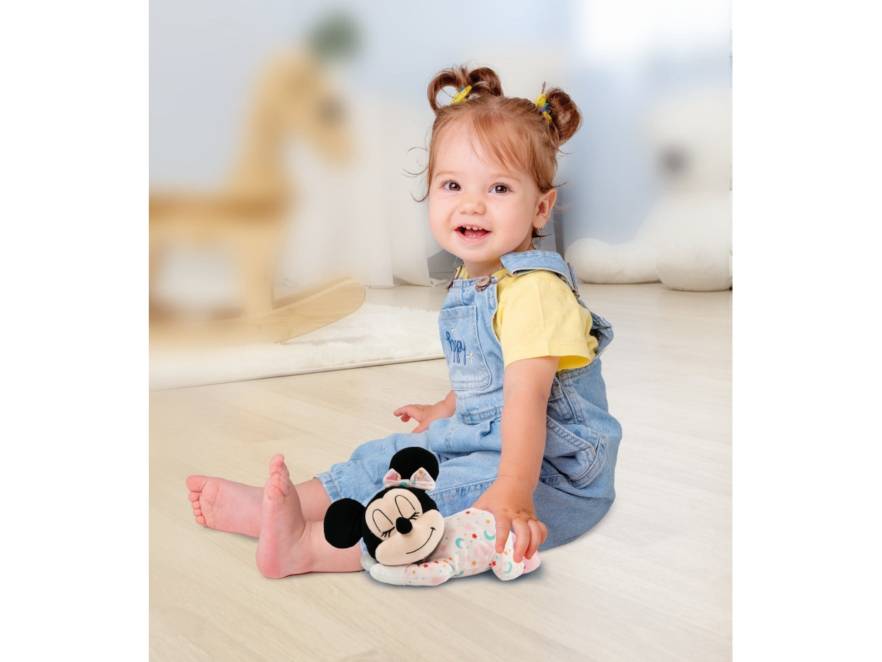 Peluche Calmante Minnie Mindfulness Plush per il Benessere del Bambino, età consigliata: + 0 mesi - Clementoni