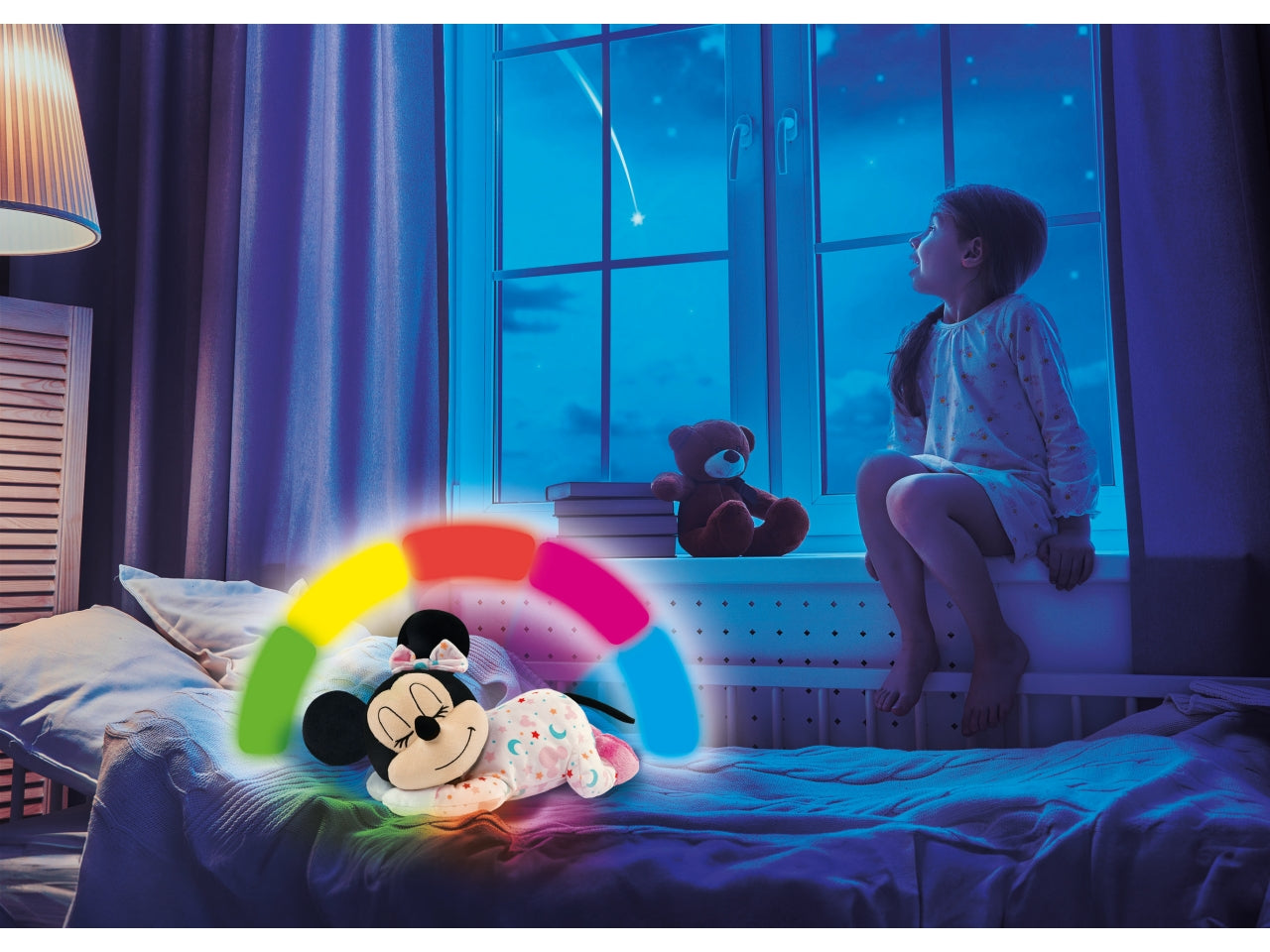 Peluche Calmante Minnie Mindfulness Plush per il Benessere del Bambino, età consigliata: + 0 mesi - Clementoni