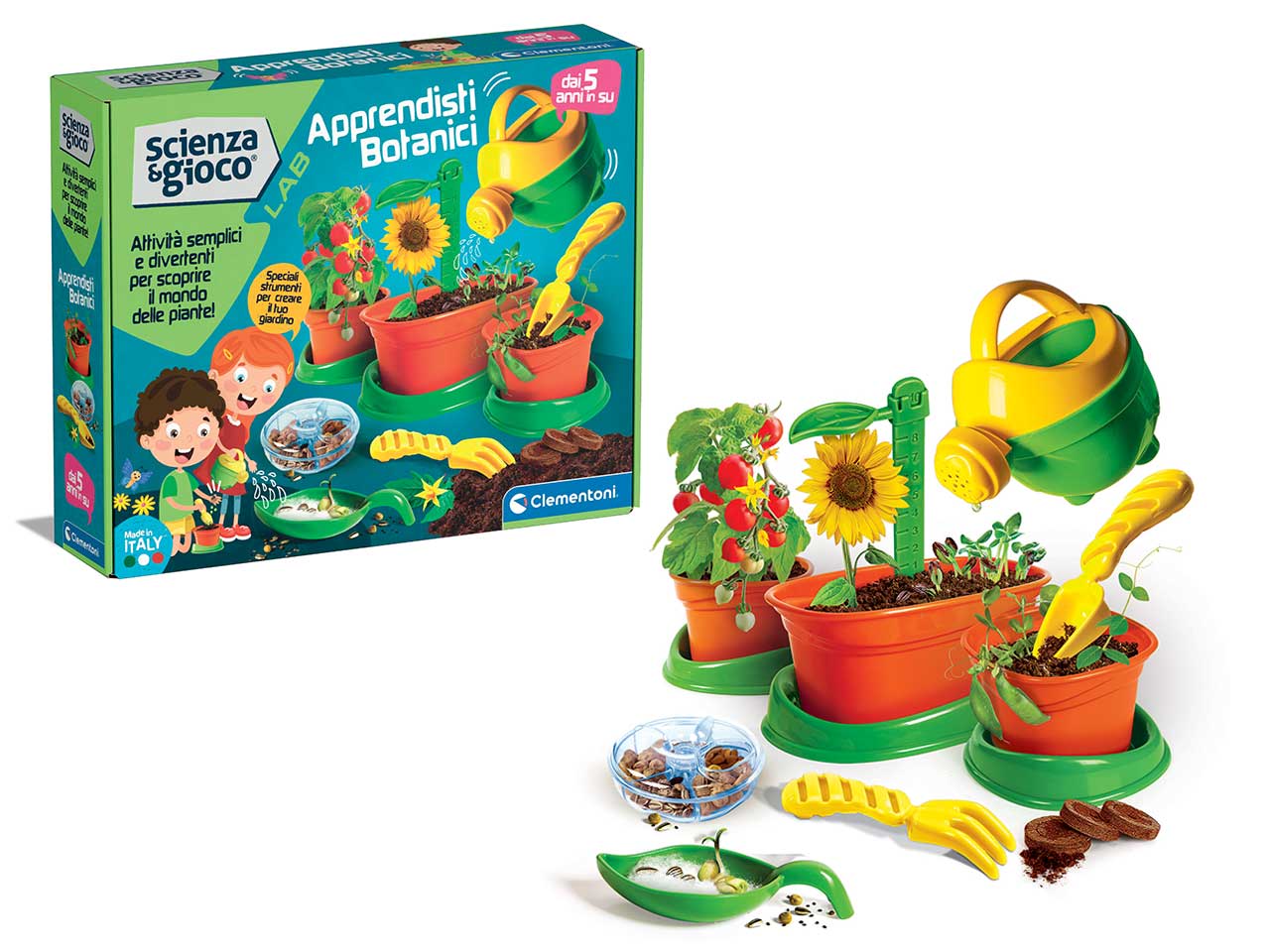 Kit Scientifico giocattolo Apprendisti Botanici per Giovani Esploratori del Mondo Vegetale, età consigliata: dai 5 anni in su. - Clementoni