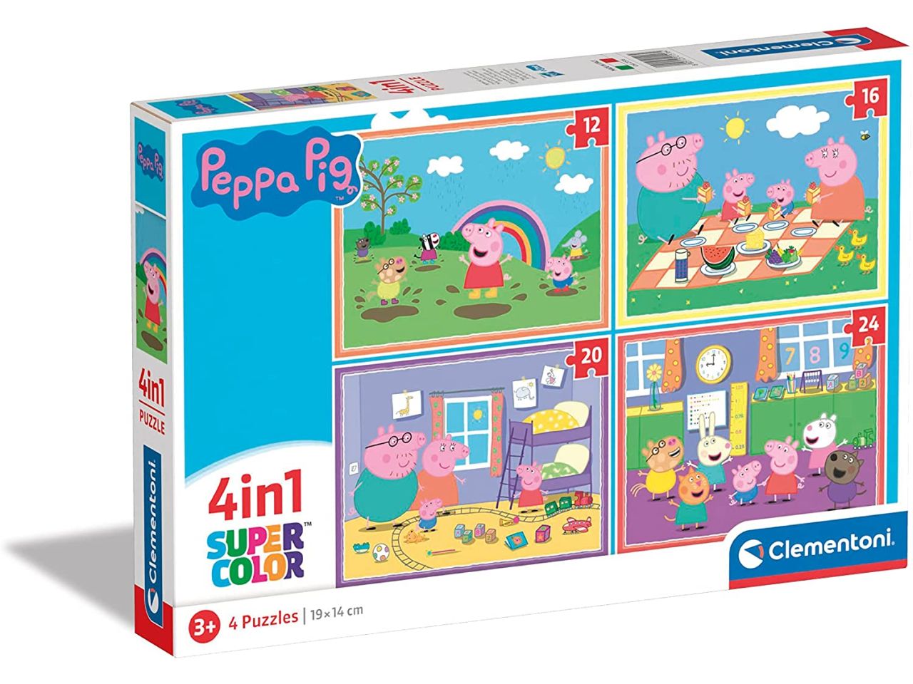 Supercolor Peppa Pig Puzzle 4 in 1 - Clementoni