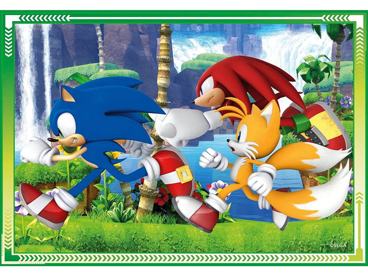 Supercolor Puzzle Sonic Puzzle Cartoni Animati 4 in 1 - Clementoni