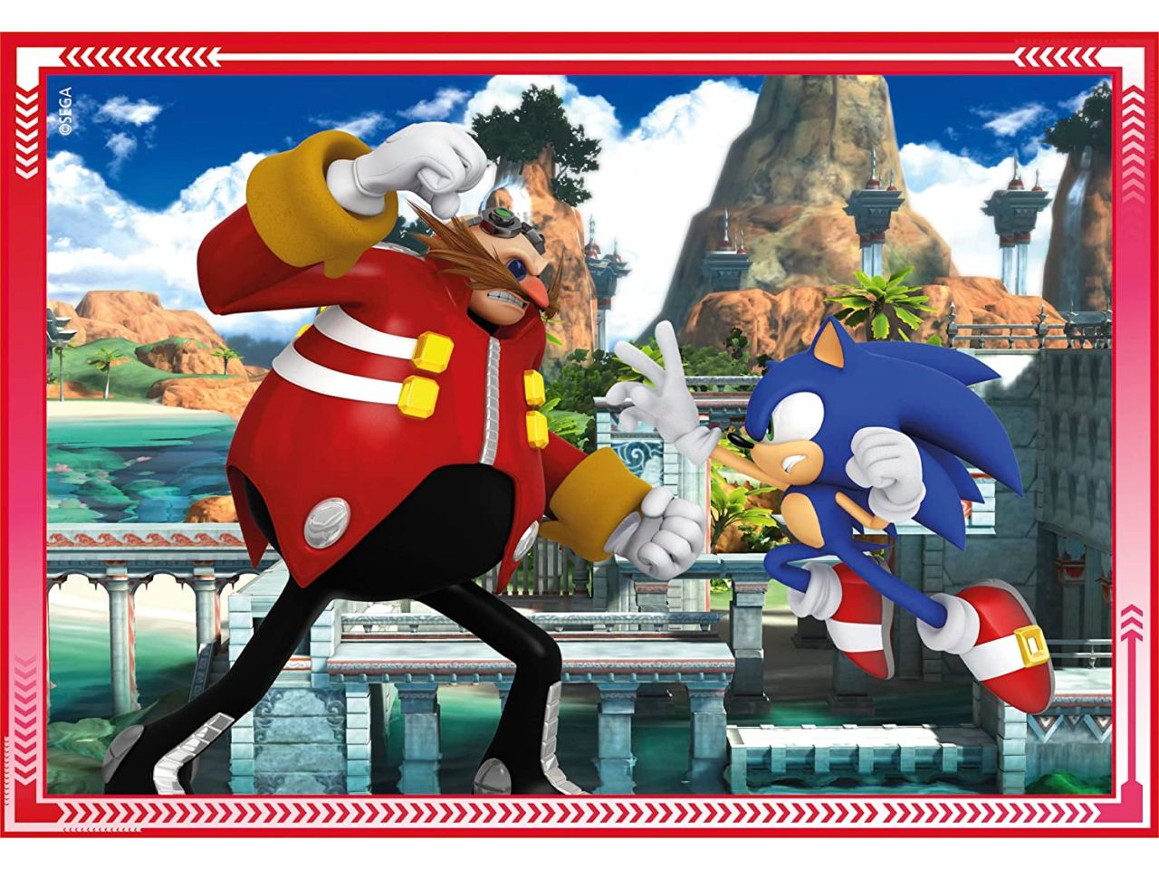 Supercolor Puzzle Sonic Puzzle Cartoni Animati 4 in 1 - Clementoni