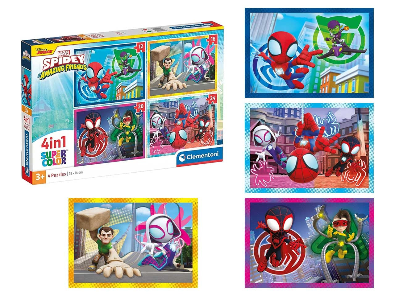 Clementoni puzzle 4in1 spidey and his amazing friends