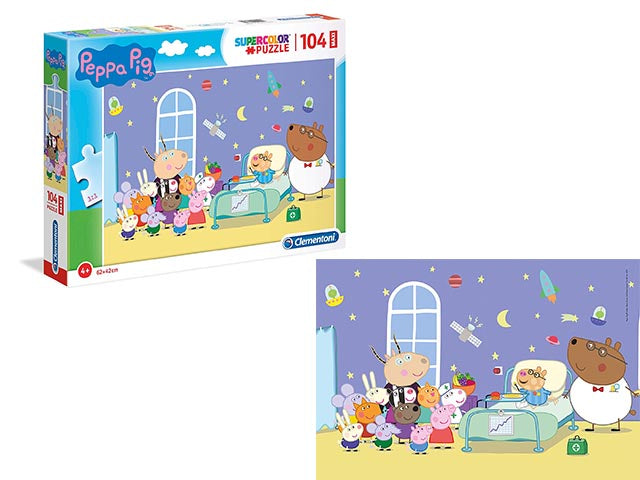 Peppa Pig Puzzle Supercolor 104 pezzi - Clementoni