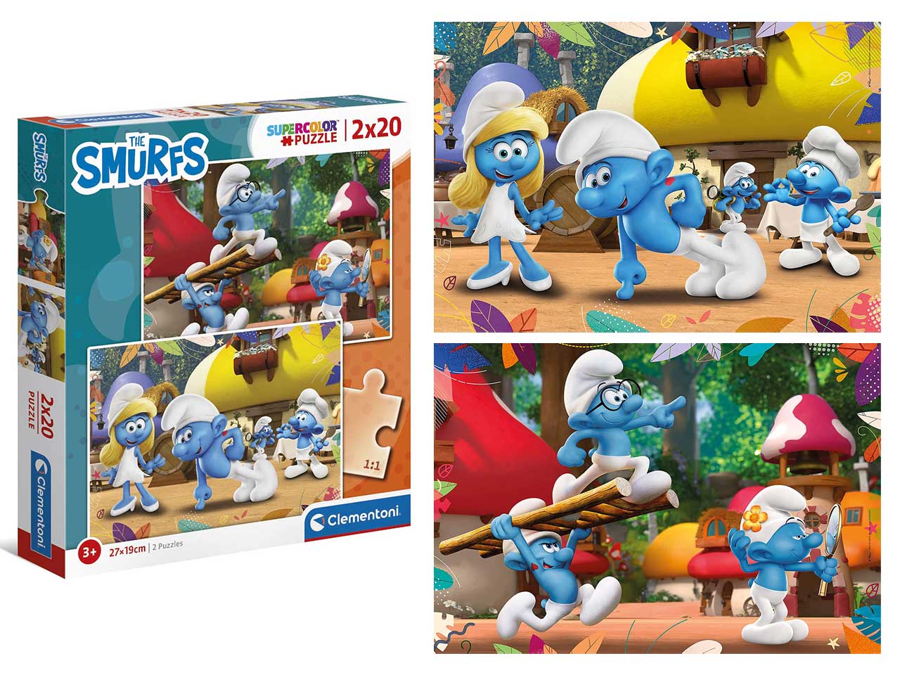 Puzzle 2x20 puffi