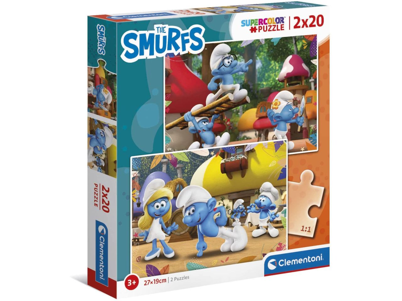 Puzzle 2x20 puffi