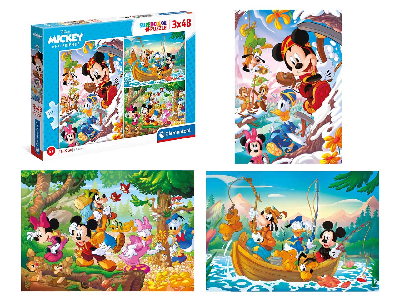 Puzzle 3x48 mickey and friends
