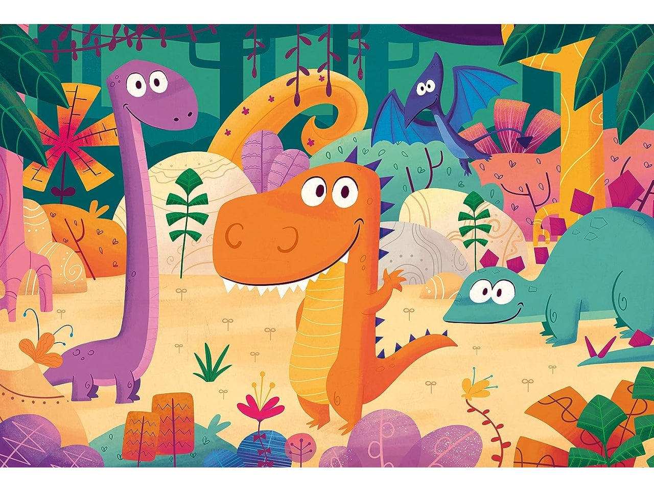Puzzle maxi jurassic friends da 24 pezzi