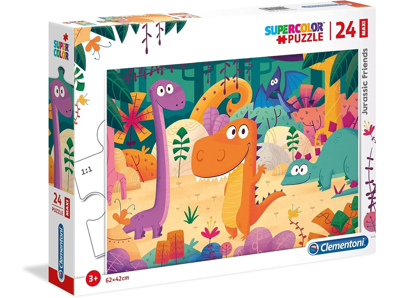 Puzzle maxi jurassic friends da 24 pezzi