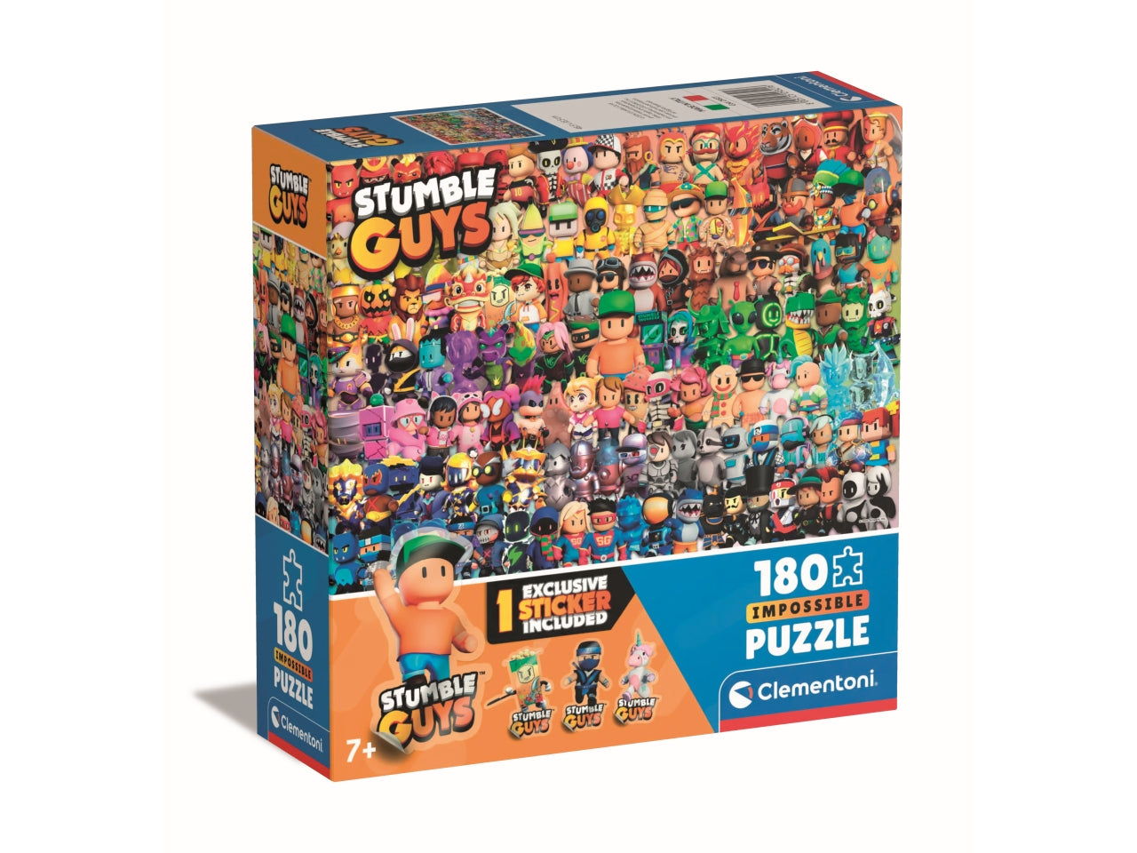 Puzzle Stumble Guys Videogioco, Impossible 180 Pezzi Bambini 7 Anni, Gaming, Made In Italy, 29321 - Clementoni