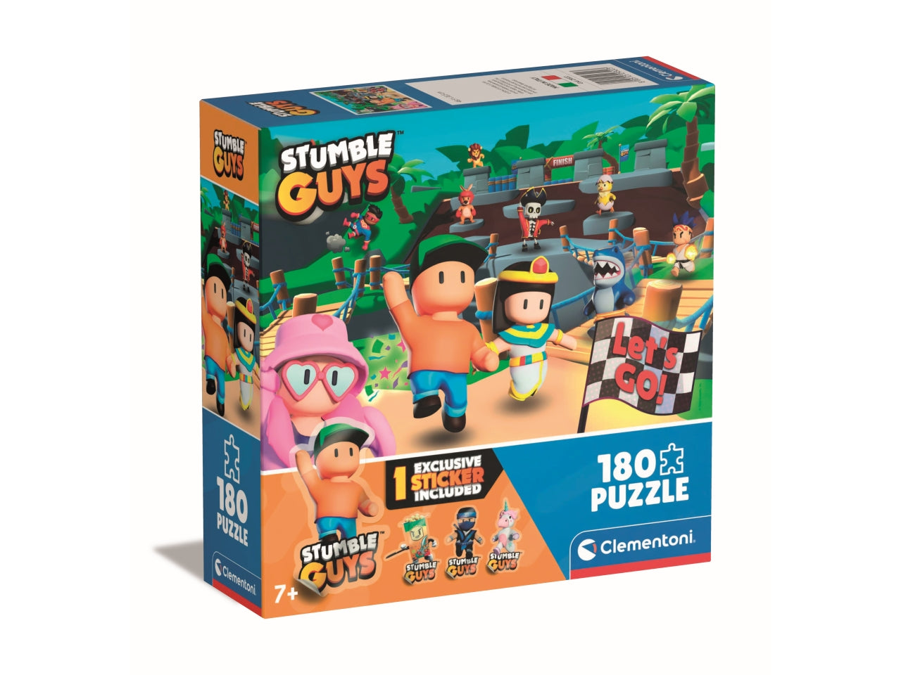 Puzzle Stumble Guys Videogioco 180 Pezzi Bambini 7 Anni, Gaming, Made In Italy, 29322 - Clementoni
