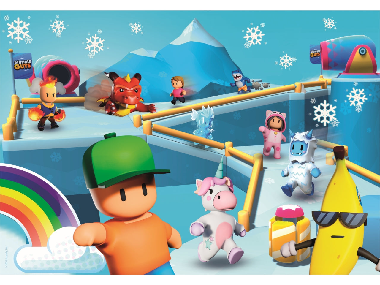 Puzzle Stumble Guys Videogioco, 180 Pezzi Bambini 7 Anni, Gaming, Made In Italy, 29323 - Clementoni