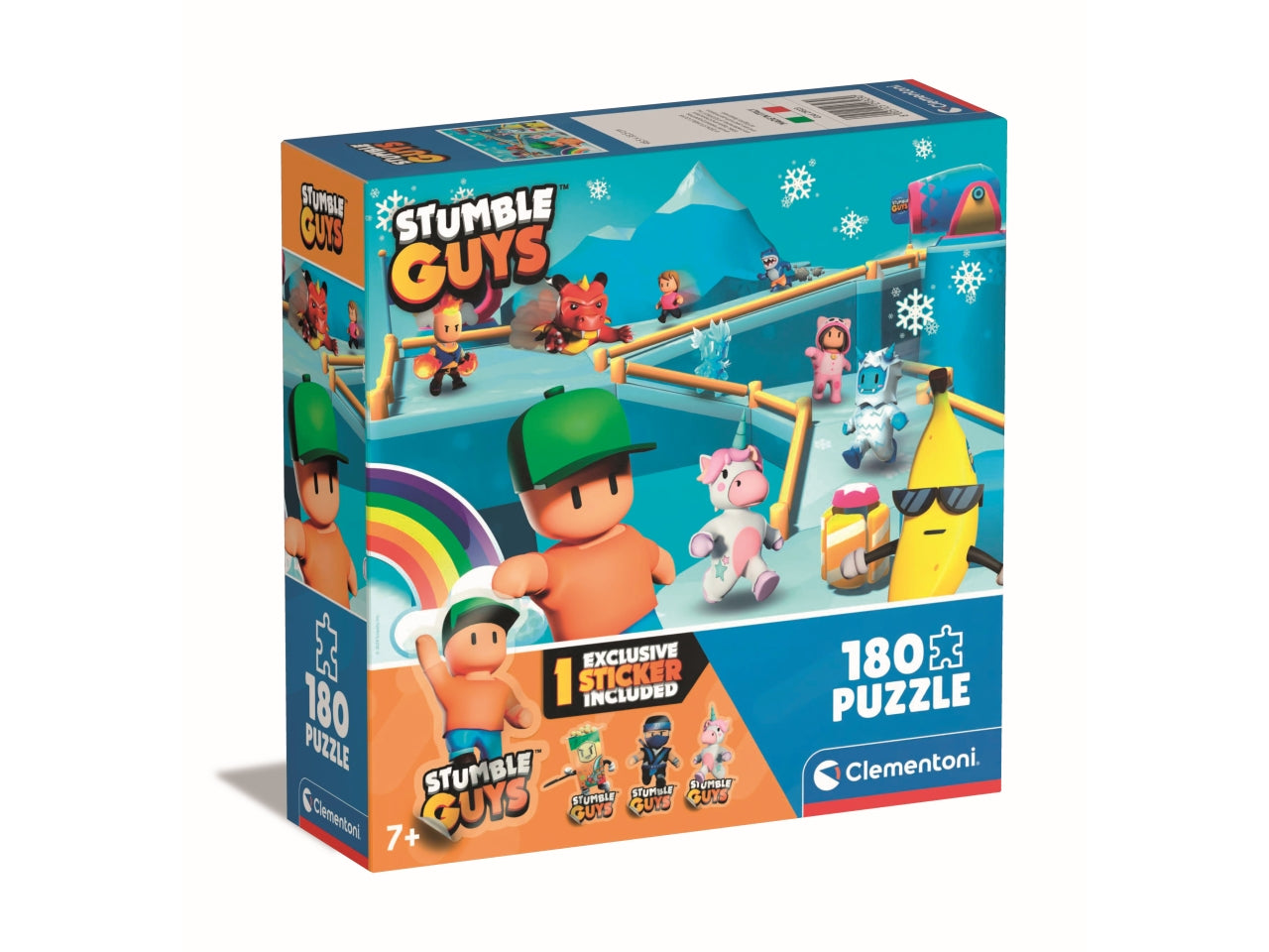 Puzzle Stumble Guys Videogioco, 180 Pezzi Bambini 7 Anni, Gaming, Made In Italy, 29323 - Clementoni
