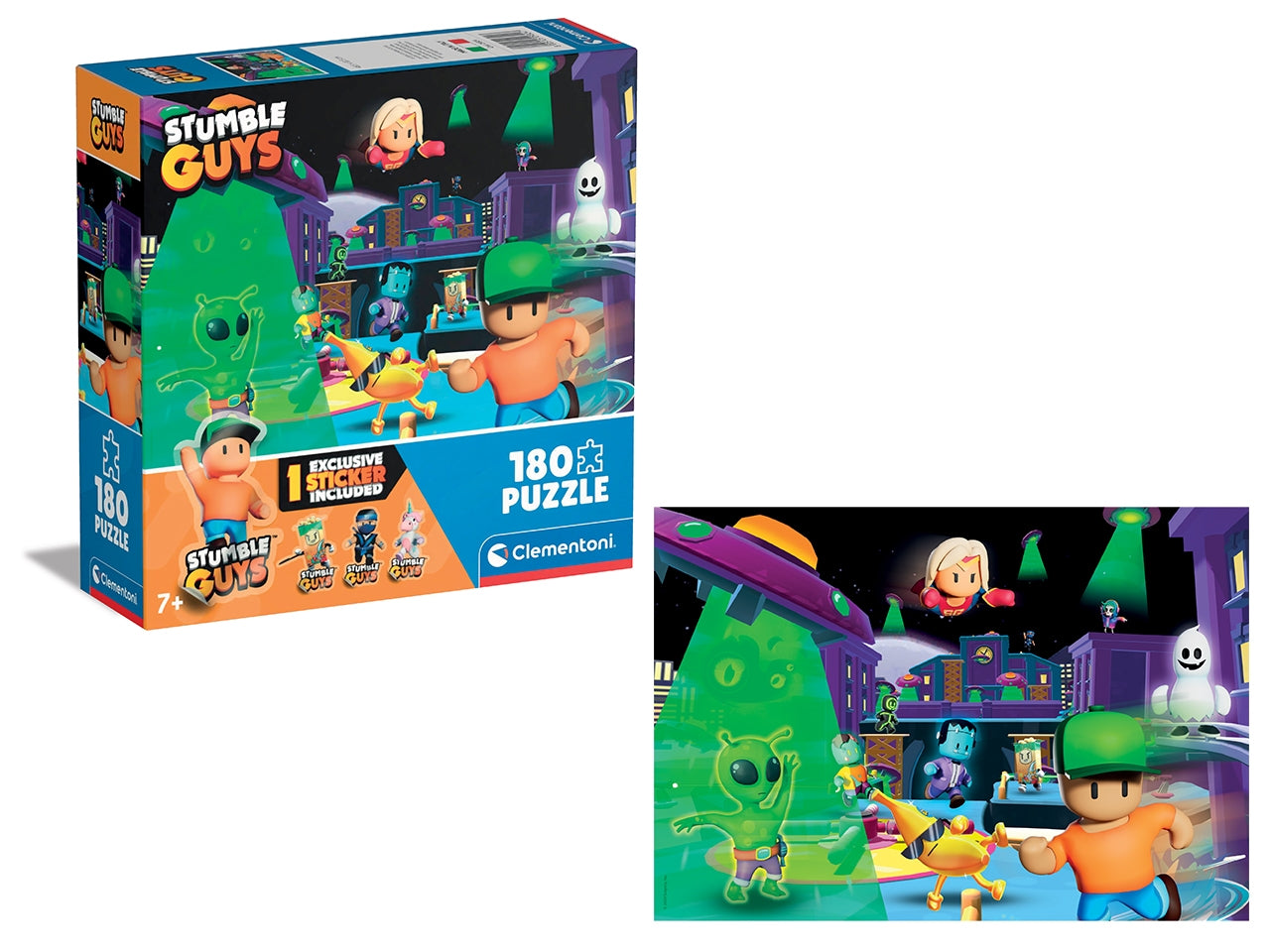 Puzzle Stumble Guys Videogioco 180 Pezzi Bambini 7 Anni, Gaming, Made In Italy, 29324 - Clementoni