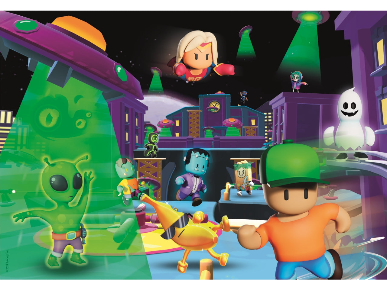 Puzzle Stumble Guys Videogioco 180 Pezzi Bambini 7 Anni, Gaming, Made In Italy, 29324 - Clementoni